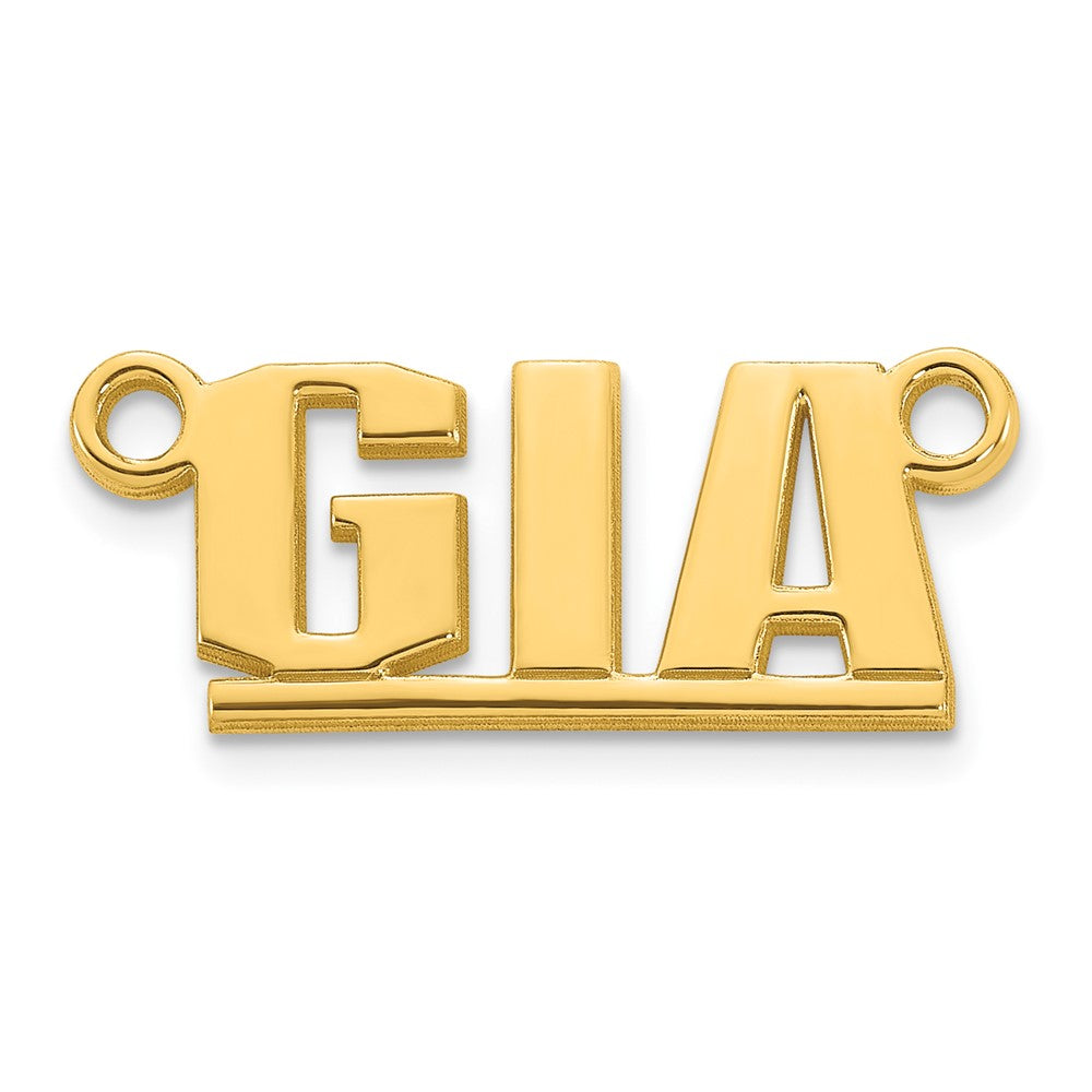 Sterling Silver/Gold-plated Underlined Name Plate