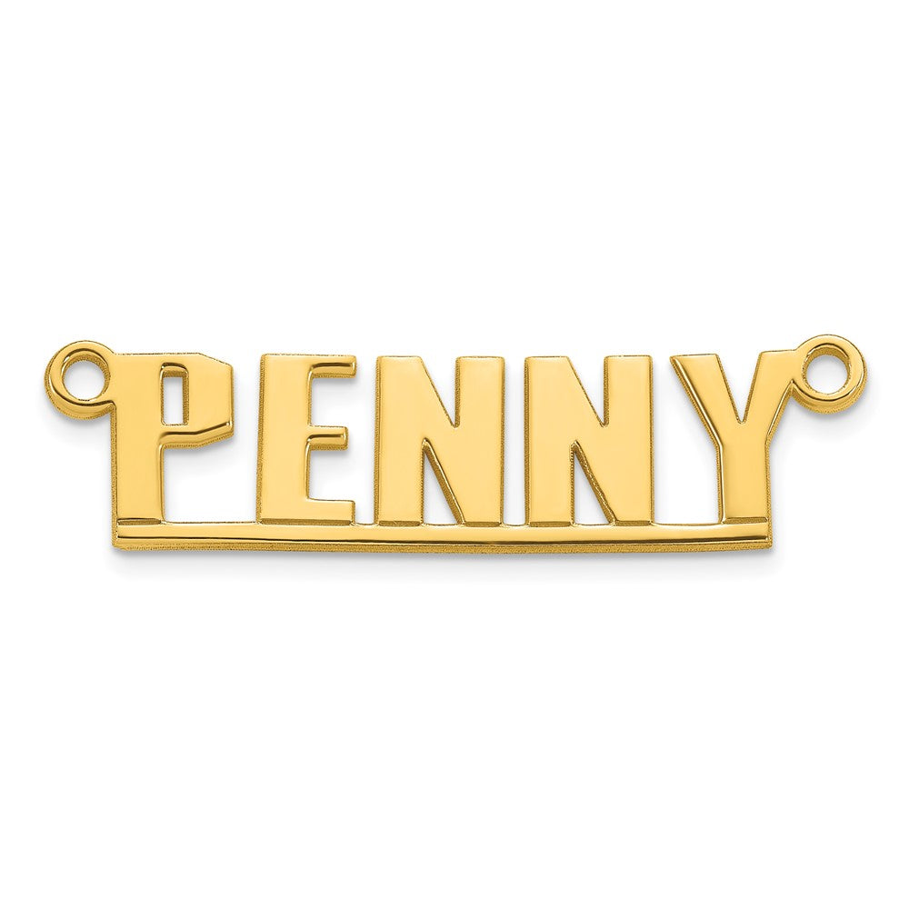 Sterling Silver/Gold-plated Underlined Name Plate