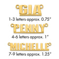 14k Yellow Gold Underlined Name Plate