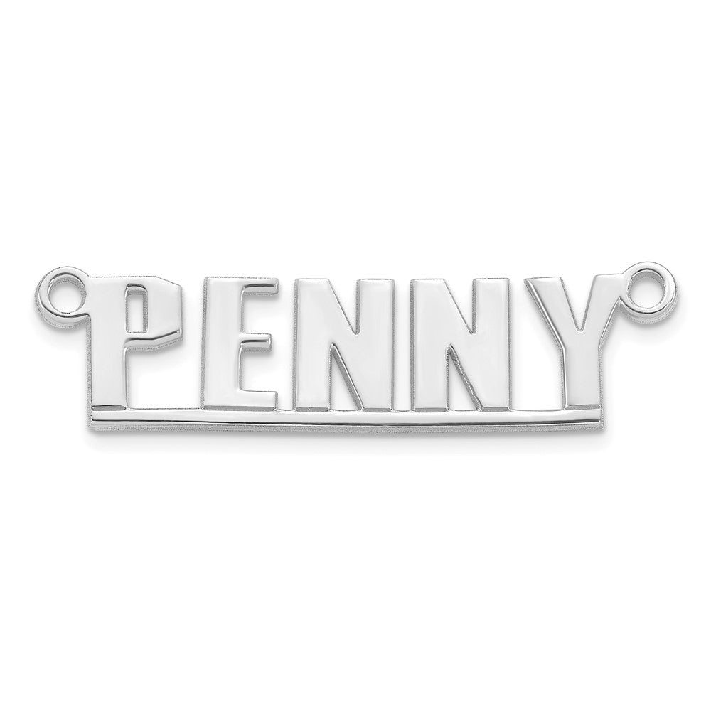 Sterling Silver/Rhodium-plated Underlined Name Plate