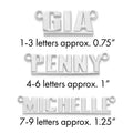 14k White Gold Underlined Name Plate