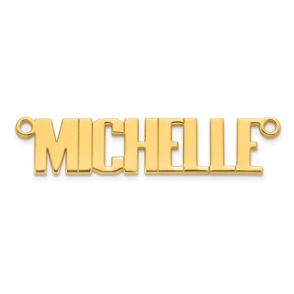 Sterling Silver/Gold-Plated Atlantico Font Name Plate