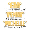 Sterling Silver/Gold-Plated Atlantico Font Name Plate