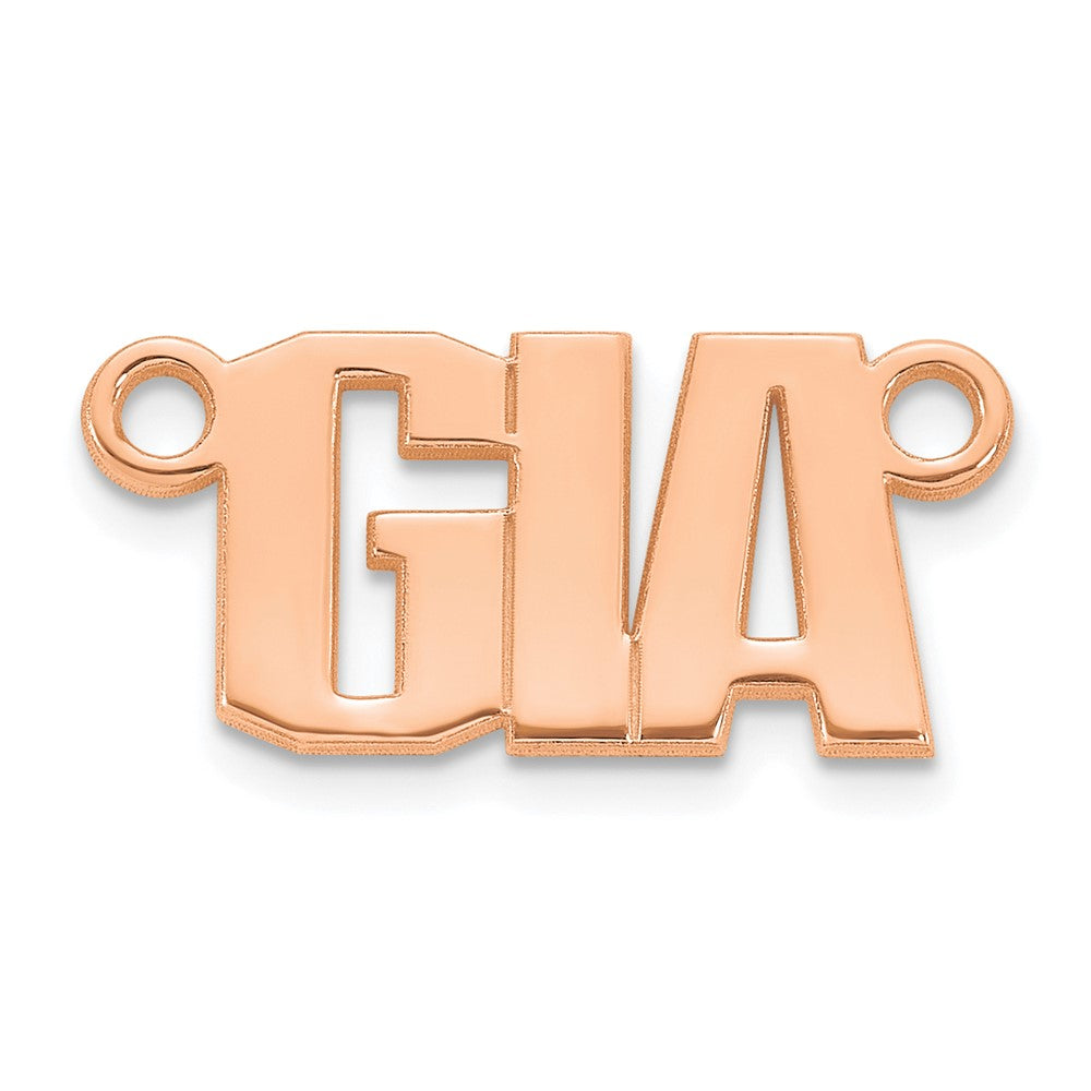 Sterling Silver/Rose Gold-Plated Atlantico Font Name Plate