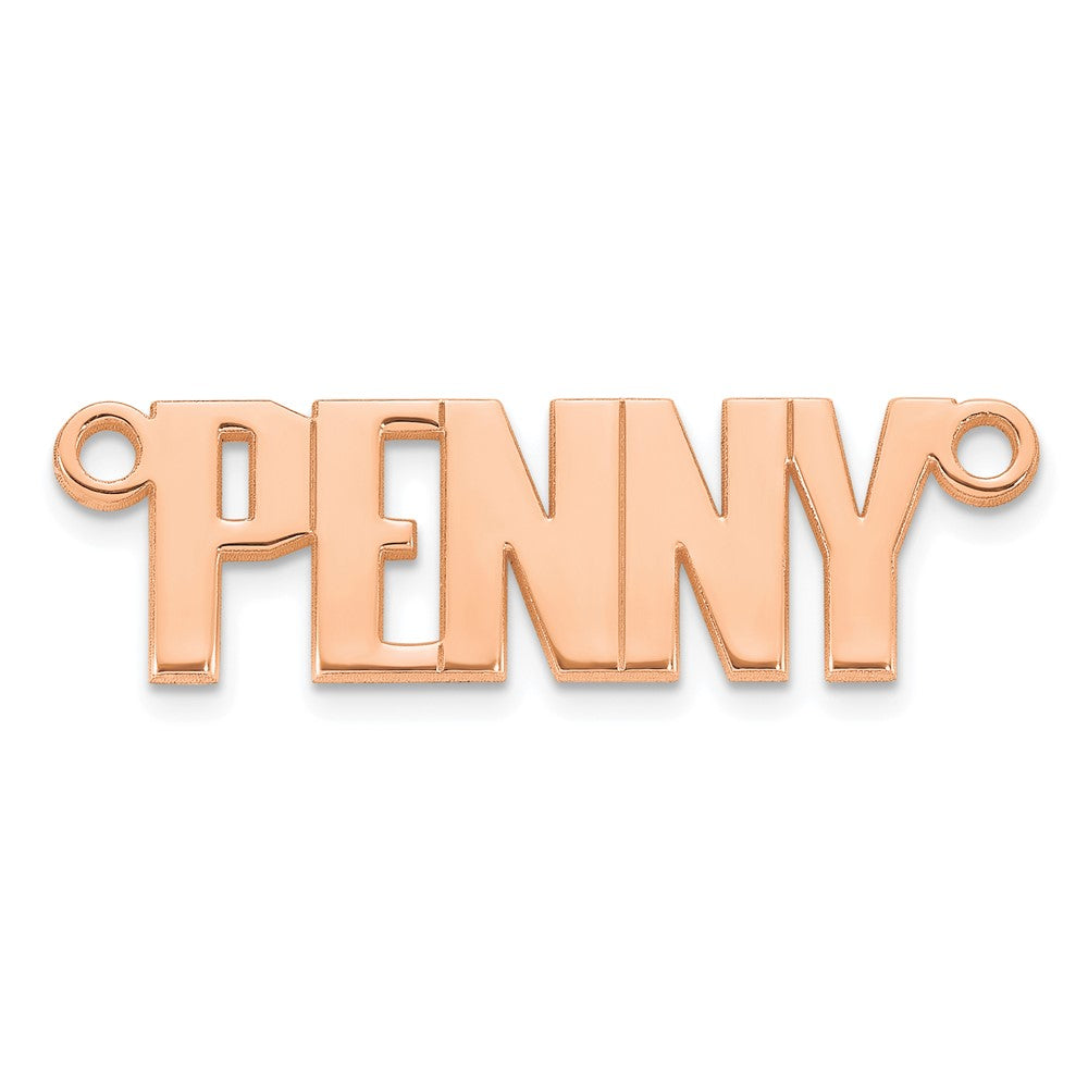 Sterling Silver/Rose Gold-Plated Atlantico Font Name Plate