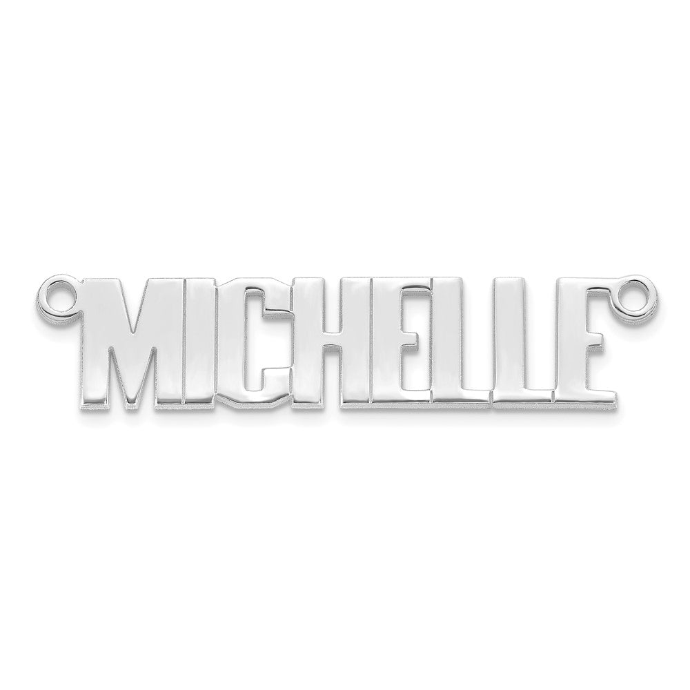 14k White Gold Atlantico Font Name Plate