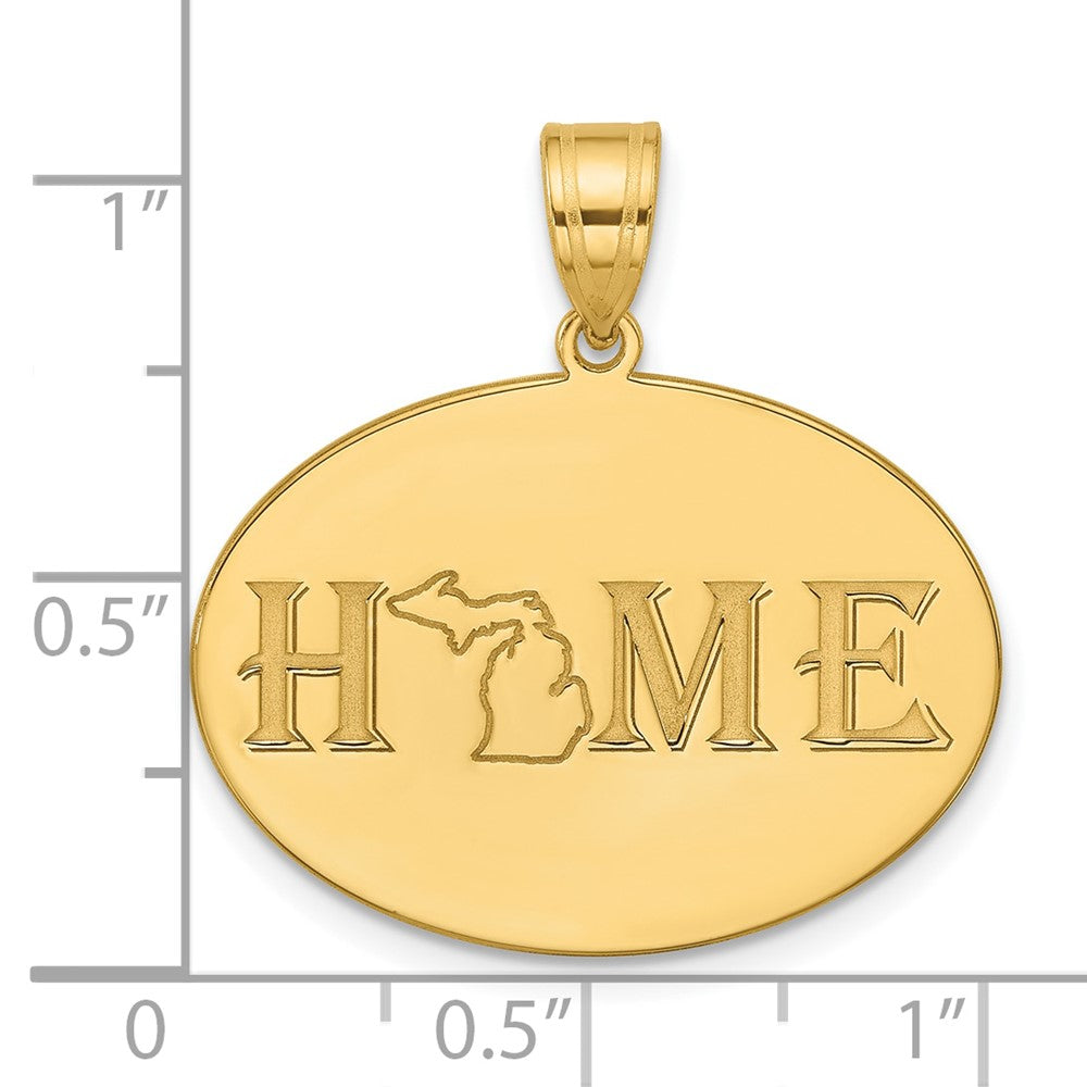 14k Yellow Gold HOME/STATE Pendant
