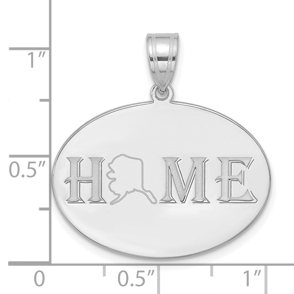 14k White Gold HOME/STATE Pendant