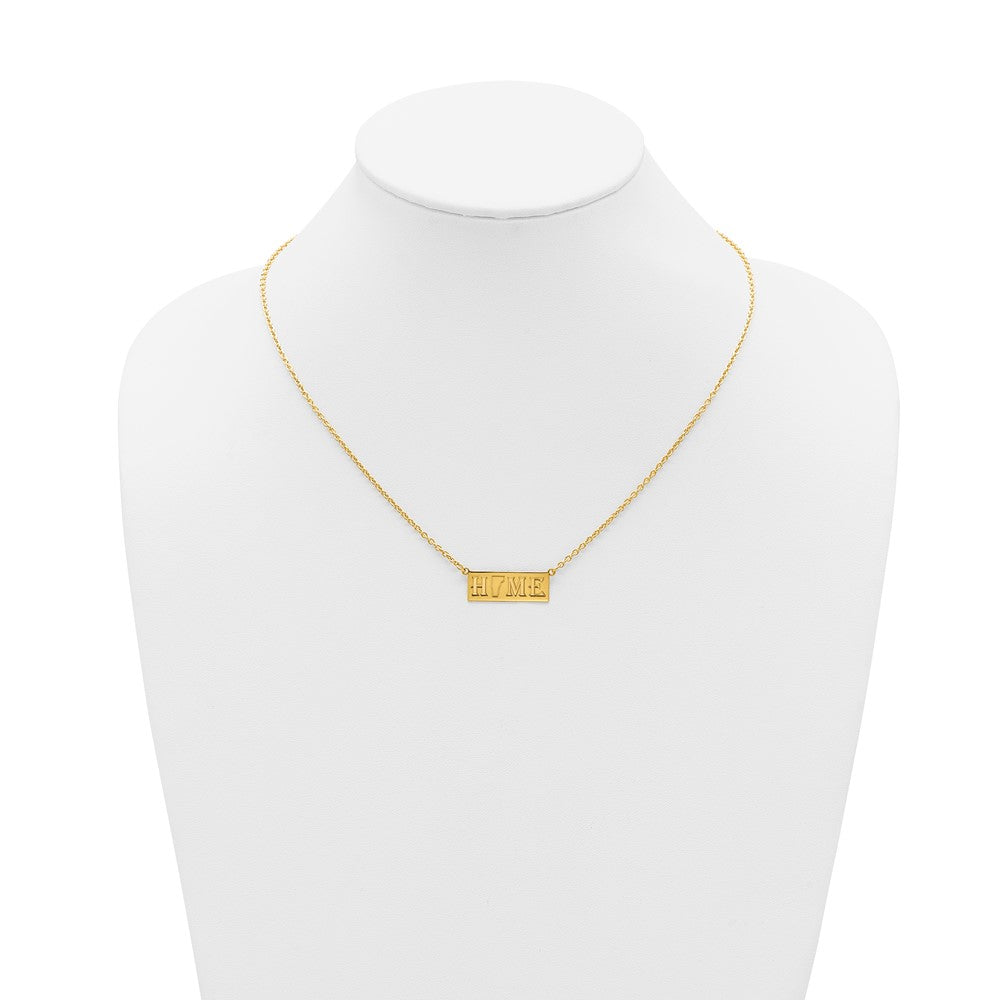 Sterling Silver/Gold-Plated HOME/STATE Necklace