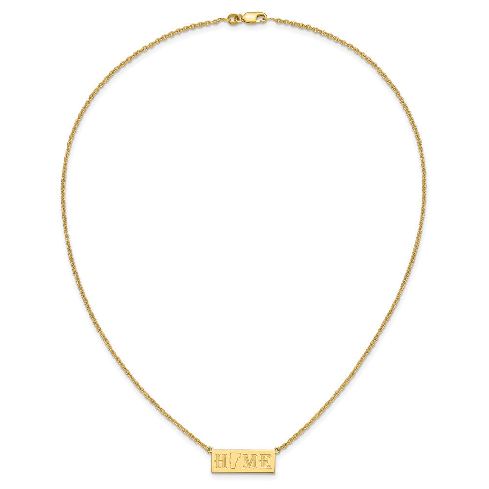 Sterling Silver/Gold-Plated HOME/STATE Necklace
