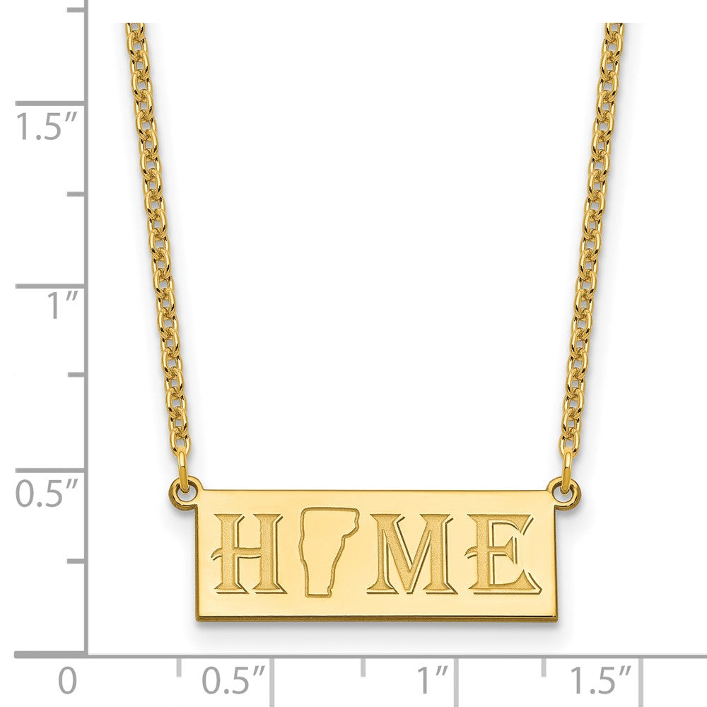 Sterling Silver/Gold-Plated HOME/STATE Necklace