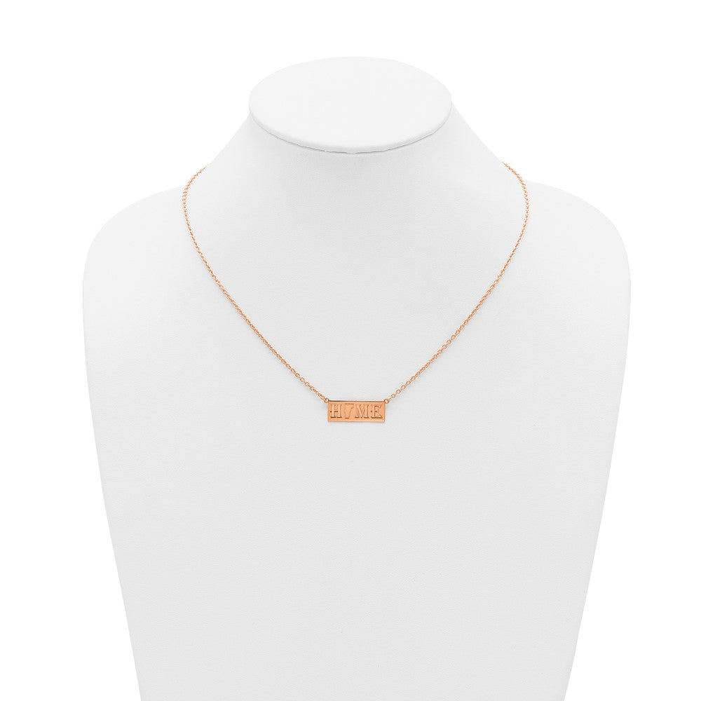 Sterling Silver/Rose Gold-Plated HOME/STATE Necklace