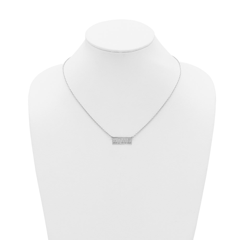 Sterling Silver/Rhodium-plated HOME/STATE Necklace