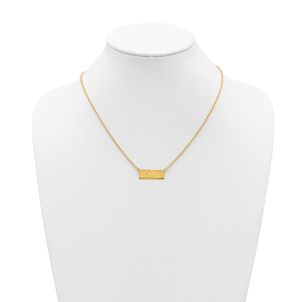 Sterling Silver/Gold-Plated HOME/STATE Necklace