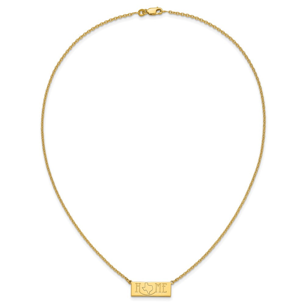 Sterling Silver/Gold-Plated HOME/STATE Necklace