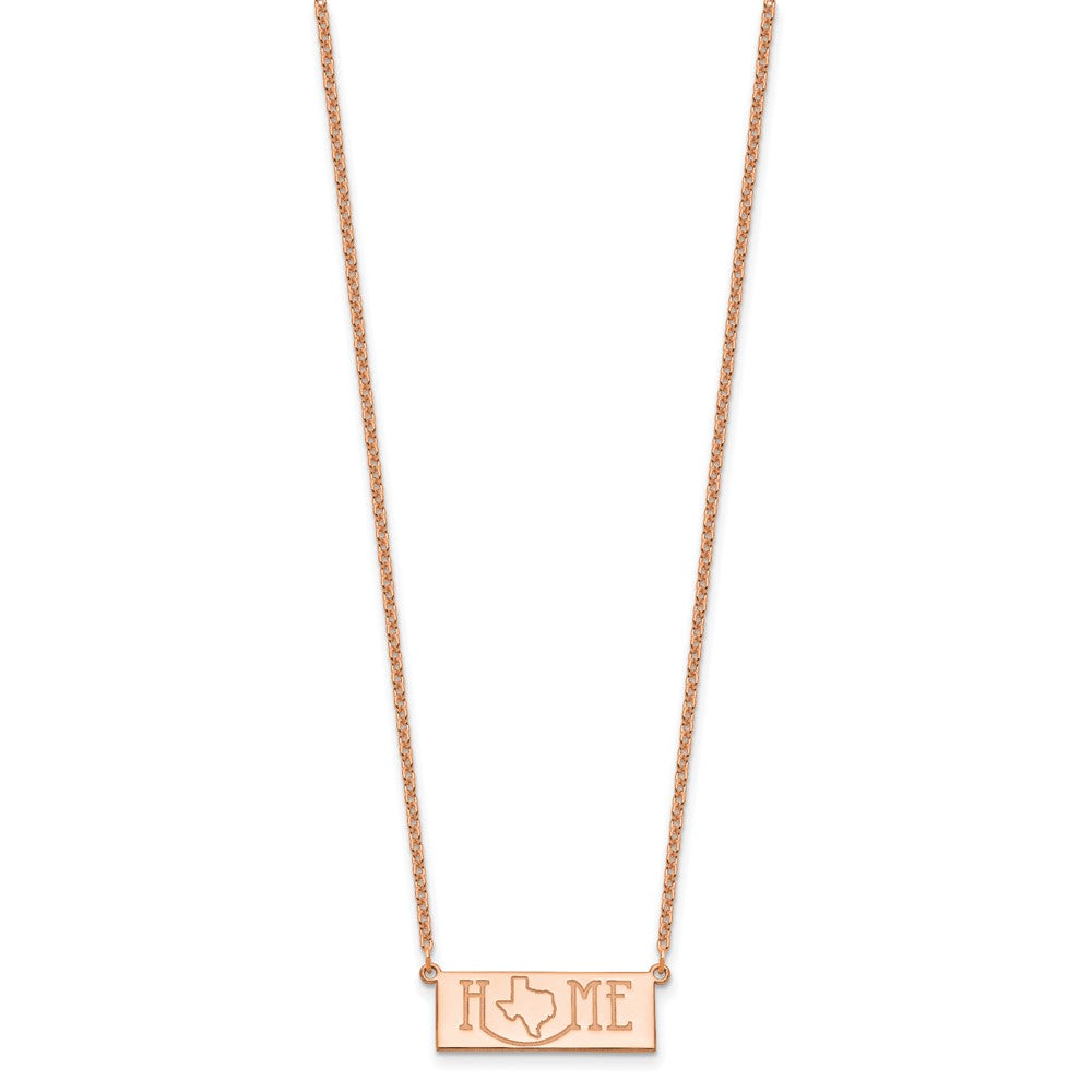 Sterling Silver/Rose Gold-Plated HOME/STATE Necklace