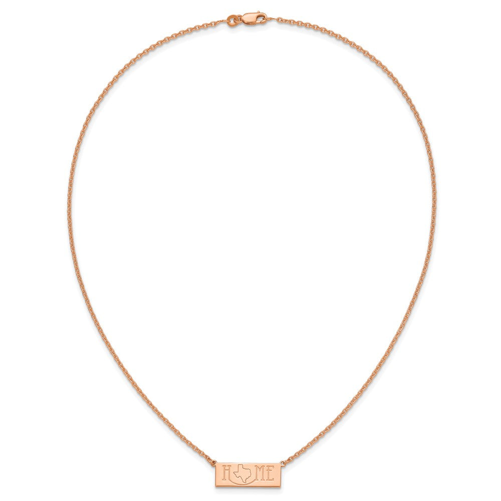 Sterling Silver/Rose Gold-Plated HOME/STATE Necklace