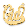 14k Yellow Gold Diamond-cut Underlined Name Plate