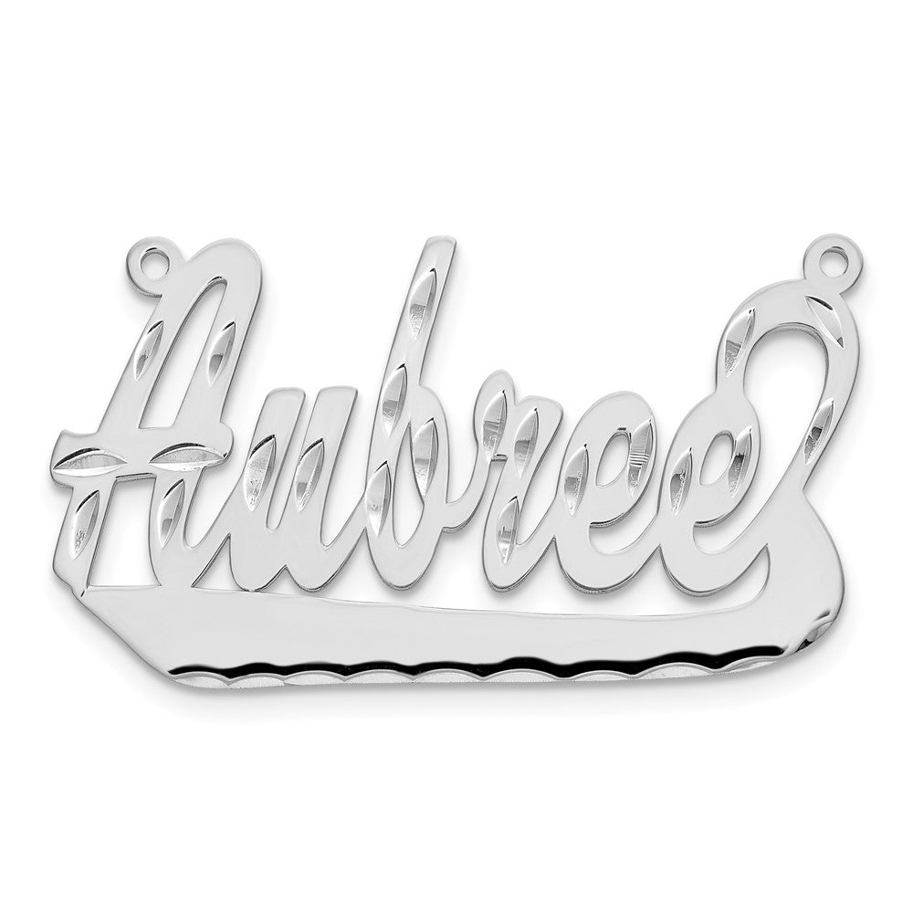SS/Rhodium-plated Diamond-cut Underlined Name Plate