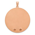 SS/Rose-plated Circle w/2 Birth Flower and Birthstone Pendant