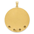 SS/Gold-Plated Circle w/4 Birth Flower and Birthstone Pendant
