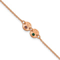 SS/Rose-plated 2 Disc with Initial and Birthstone Bracelet