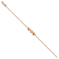SS/Rose-plated 3 Disc with Initial and Birthstone Bracelet