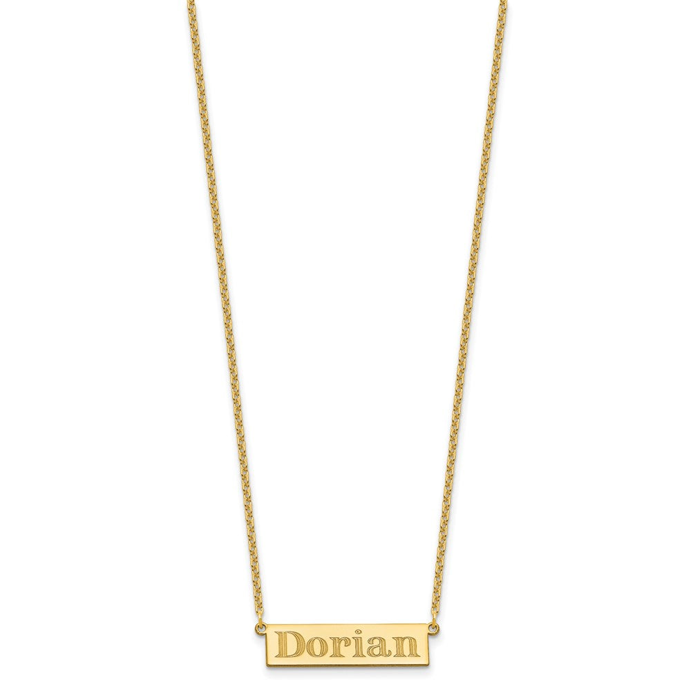 Sterling Silver/Gold-plated 4-6 Letter Name Bar Necklace