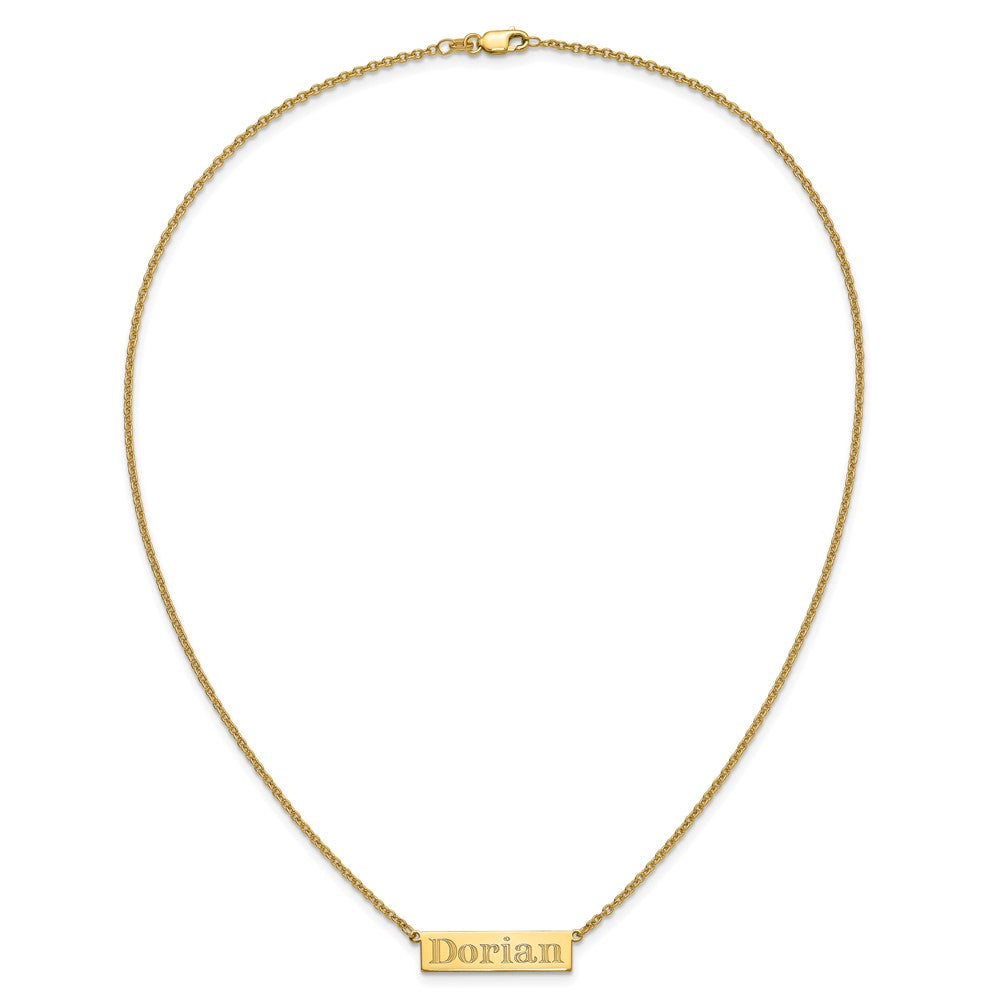 Sterling Silver/Gold-plated 4-6 Letter Name Bar Necklace