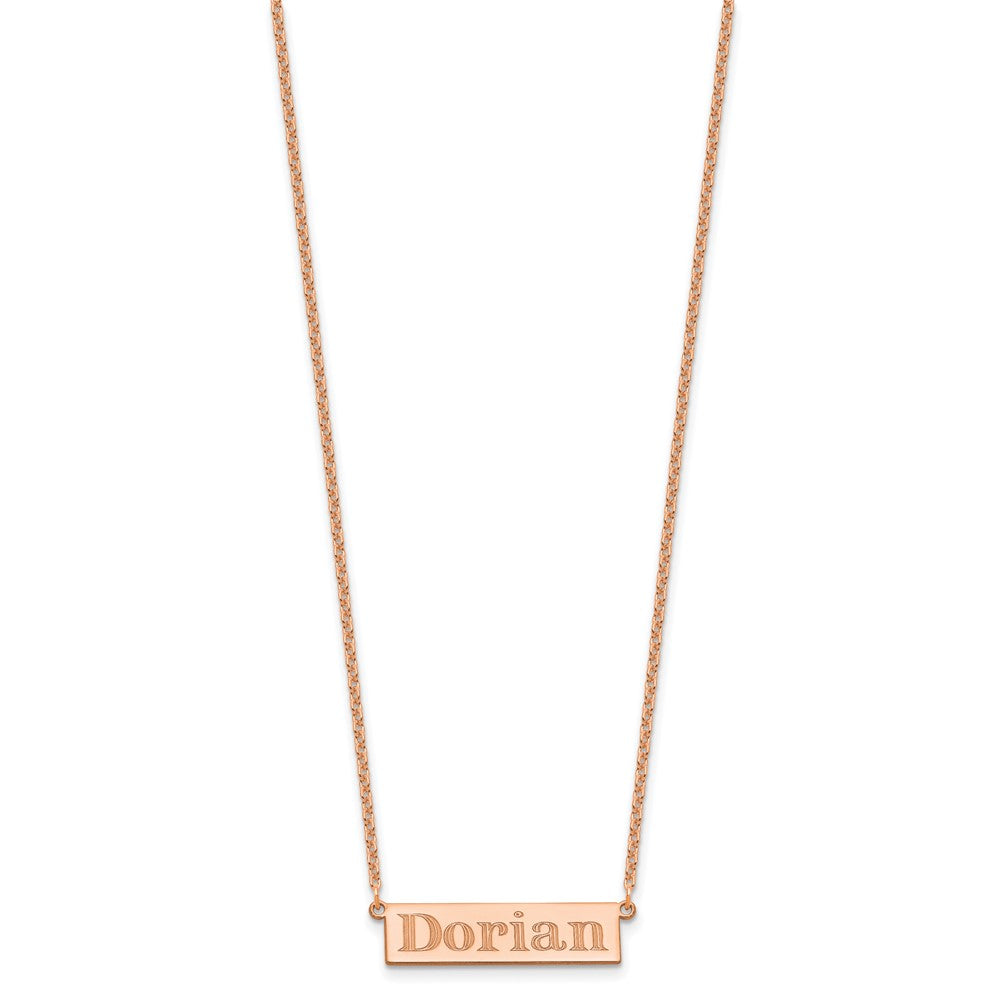Sterling Silver/Rose-Gold 4-6 Letter Name Bar Necklace