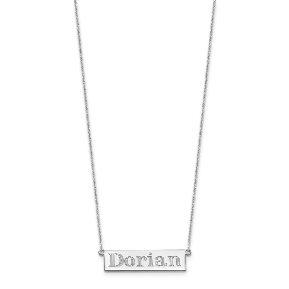 14k White Gold 4-6 Letter Name Bar Necklace