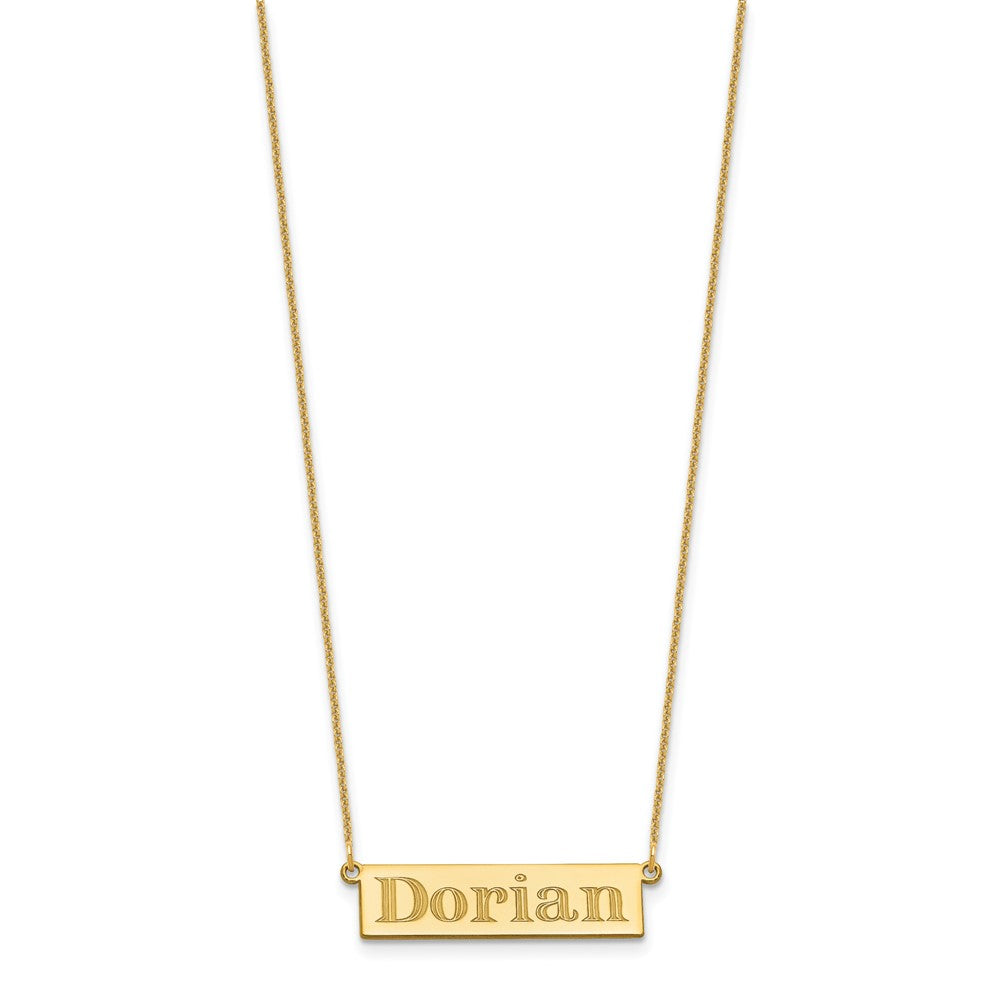 14k Yellow Gold 4-6 Letter Name Bar Necklace