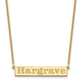 Sterling Silver/Gold-plated 7-9 Letter Name Bar Necklace