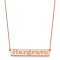 14k Rose Gold 7-9 Letter Name Bar Necklace