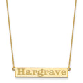 14k Yellow Gold 7-9 Letter Name Bar Necklace