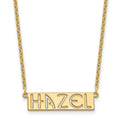 Sterling Silver/Gold-plated 4-6 Letter cut-out Name Bar Necklace