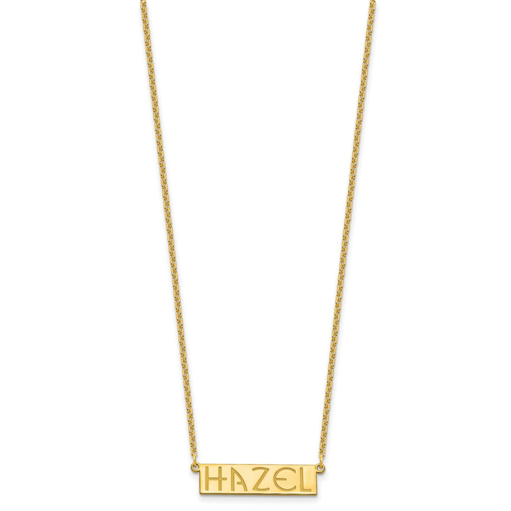 Sterling Silver/Gold-plated 4-6 Letter Name Bar Necklace