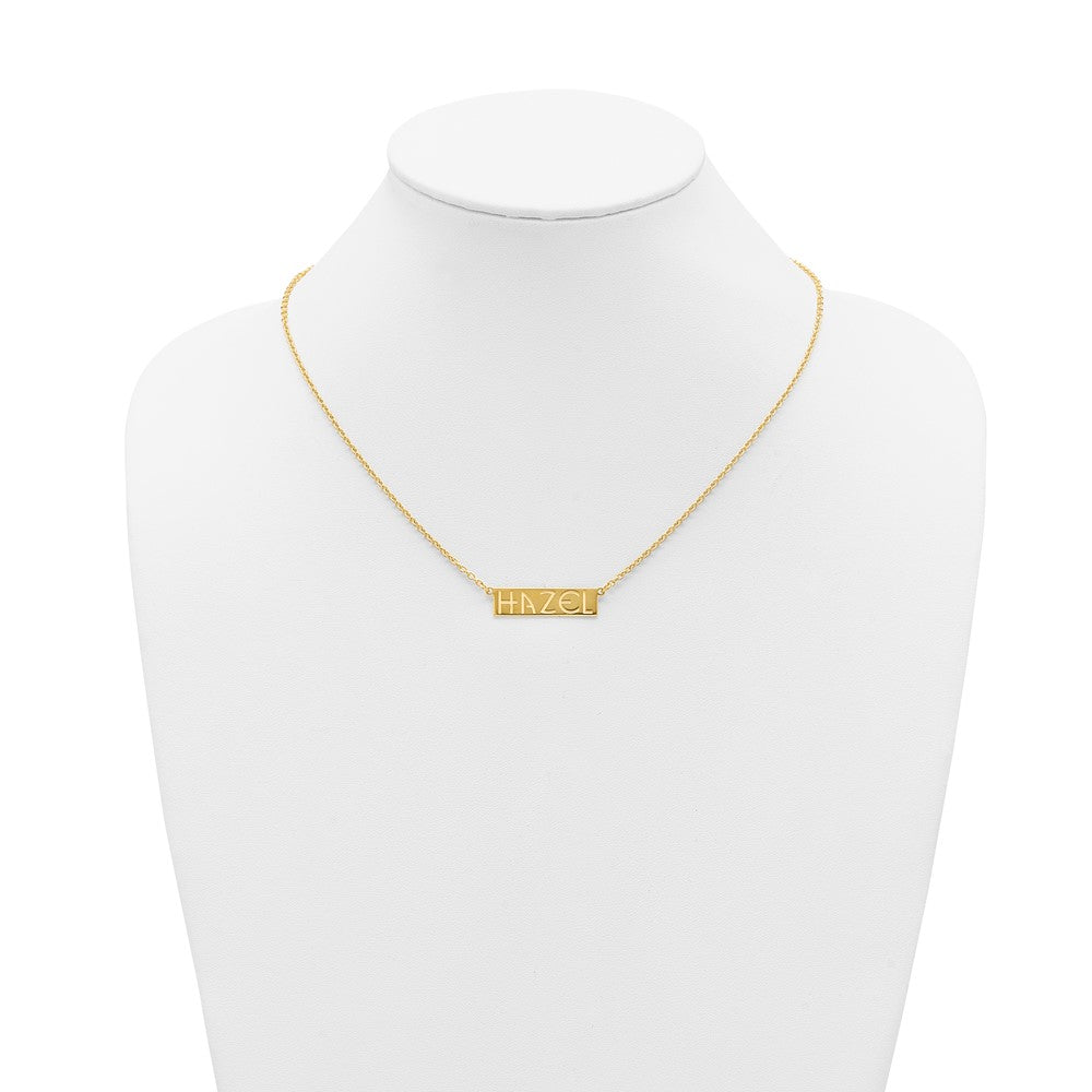 Sterling Silver/Gold-plated 4-6 Letter Name Bar Necklace
