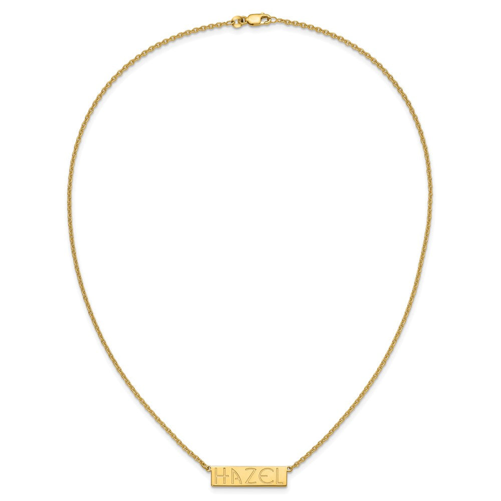 Sterling Silver/Gold-plated 4-6 Letter Name Bar Necklace