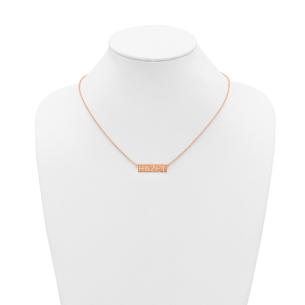 Sterling Silver/Rose-Gold 4-6 Letter Name Bar Necklace