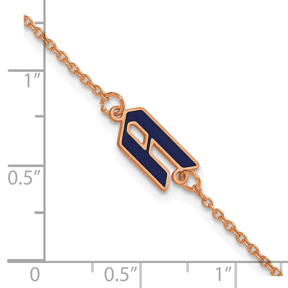 SS/Rose-gold Upper/Lower-case Epoxy Initial Bracelet