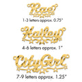14k Yellow Gold Diamond-cut Cut-out Stars Name Plate