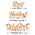 14k Rose Gold Diamond-cut Cut-out Stars Name Plate