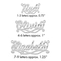 14k White Gold Diamond-cut Sunglass Name Plate