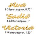 14k Yellow Gold Diamond-cut Name Plate