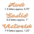 Sterling Silver/Rose-plated Diamond-cut Name Plate