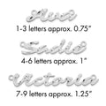 Sterling Silver/Rhodium-plated Diamond-cut Name Plate