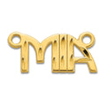 14k Yellow Gold Diamond-cut Name Plate