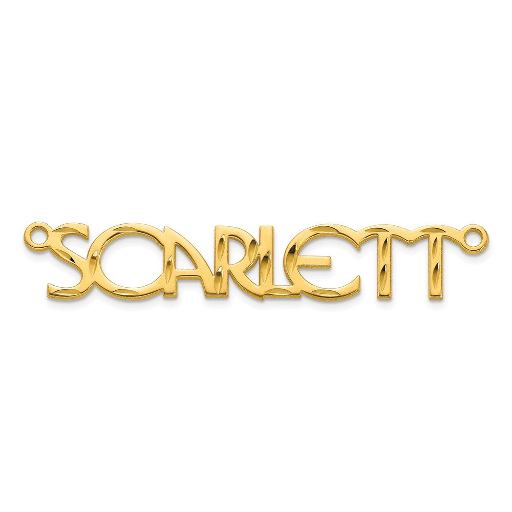 Sterling Silver/Gold-plated Diamond-cut Name Plate
