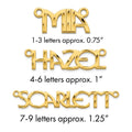 Sterling Silver/Gold-plated Diamond-cut Name Plate
